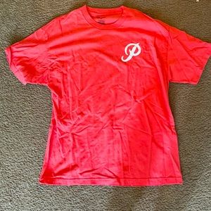 Primitive Logo Tee Shirt White Logo/Bright Coral